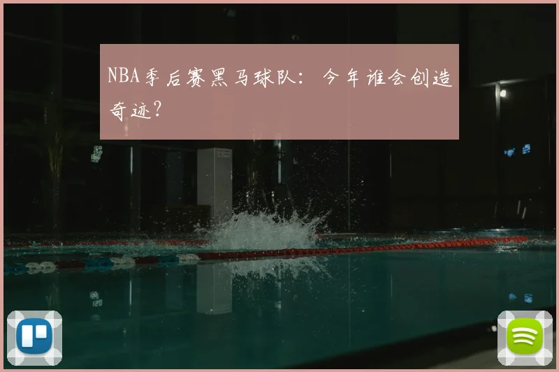 NBA季后赛黑马球队:今年谁会创造奇迹?
